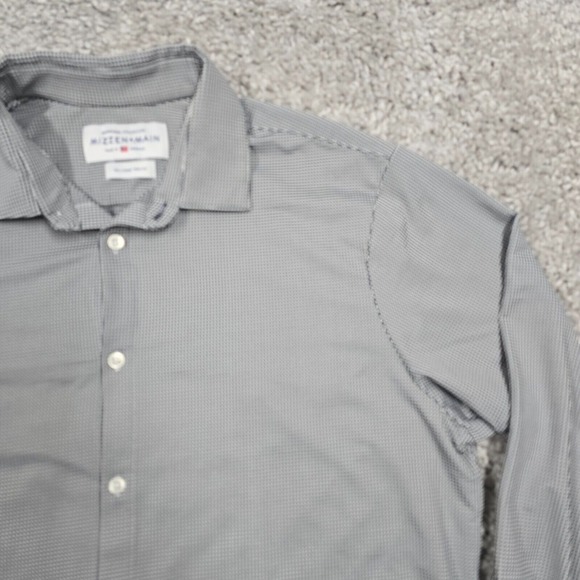 Mizzen Main Shirt Mens XXL Black White Check Button Spinnaker Trim Fit Office - Picture 4 of 11
